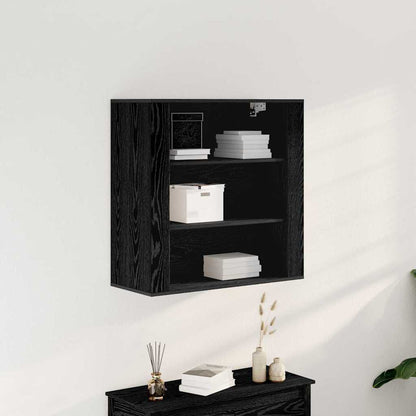vidaXL Wall Cabinet Black Oak 80 x 33 x 80 cm Engineered Wood 1