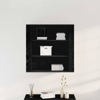 vidaXL Wall Cabinet Black Oak 80 x 33 x 80 cm Engineered Wood 4