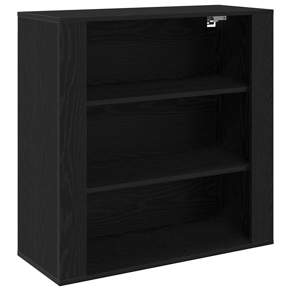 vidaXL Wall Cabinet Black Oak 80 x 33 x 80 cm Engineered Wood 2