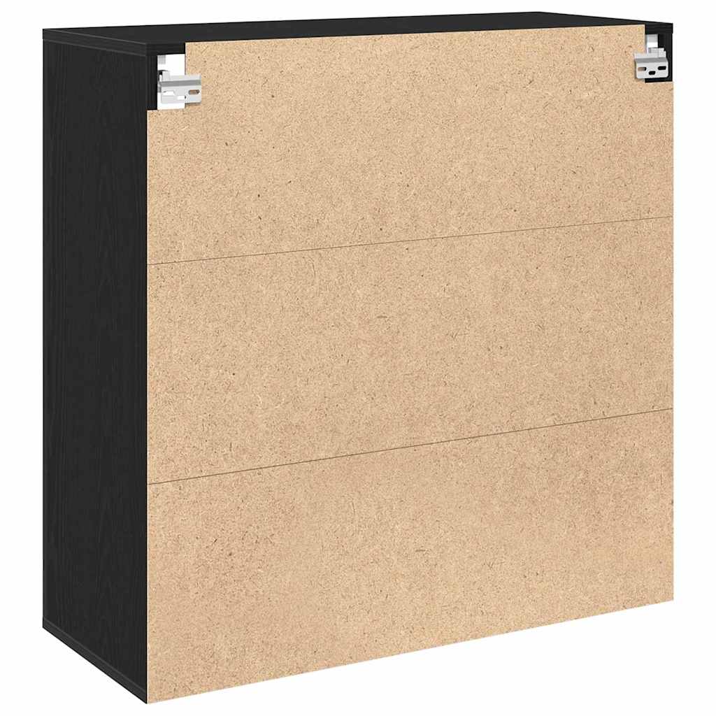 vidaXL Wall Cabinet Black Oak 80 x 33 x 80 cm Engineered Wood 5