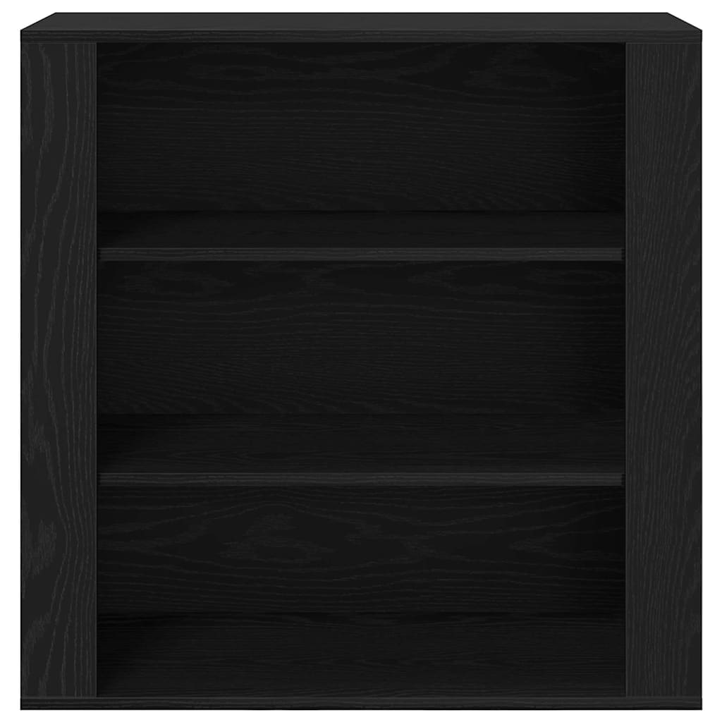 vidaXL Wall Cabinet Black Oak 80 x 33 x 80 cm Engineered Wood 6