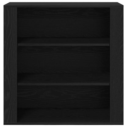 vidaXL Wall Cabinet Black Oak 80 x 33 x 80 cm Engineered Wood 6