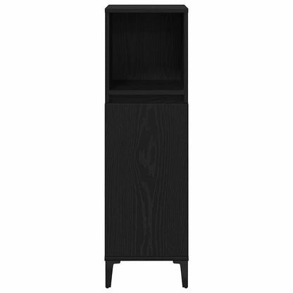 vidaXL Bathroom Cabinet Black Oak 30 x 30 x 100 cm Engineered Wood 6
