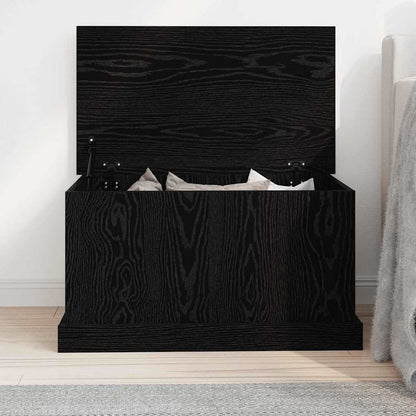 vidaXL Storage Box Black oak 70 x 40 x 38 cm Engineered Wood 4