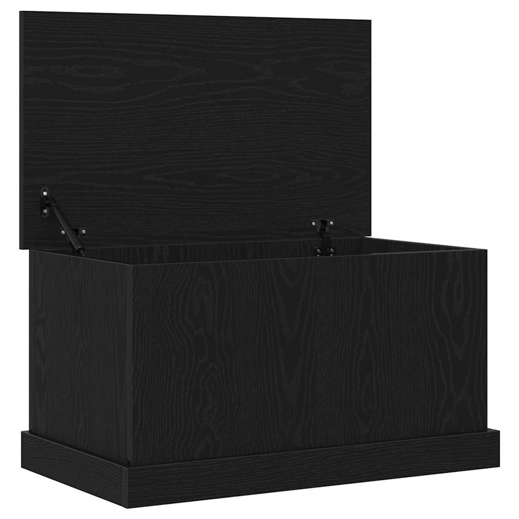 vidaXL Storage Box Black oak 70 x 40 x 38 cm Engineered Wood 2