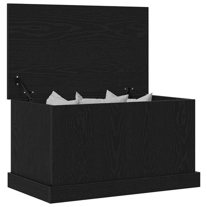 vidaXL Storage Box Black oak 70 x 40 x 38 cm Engineered Wood 3