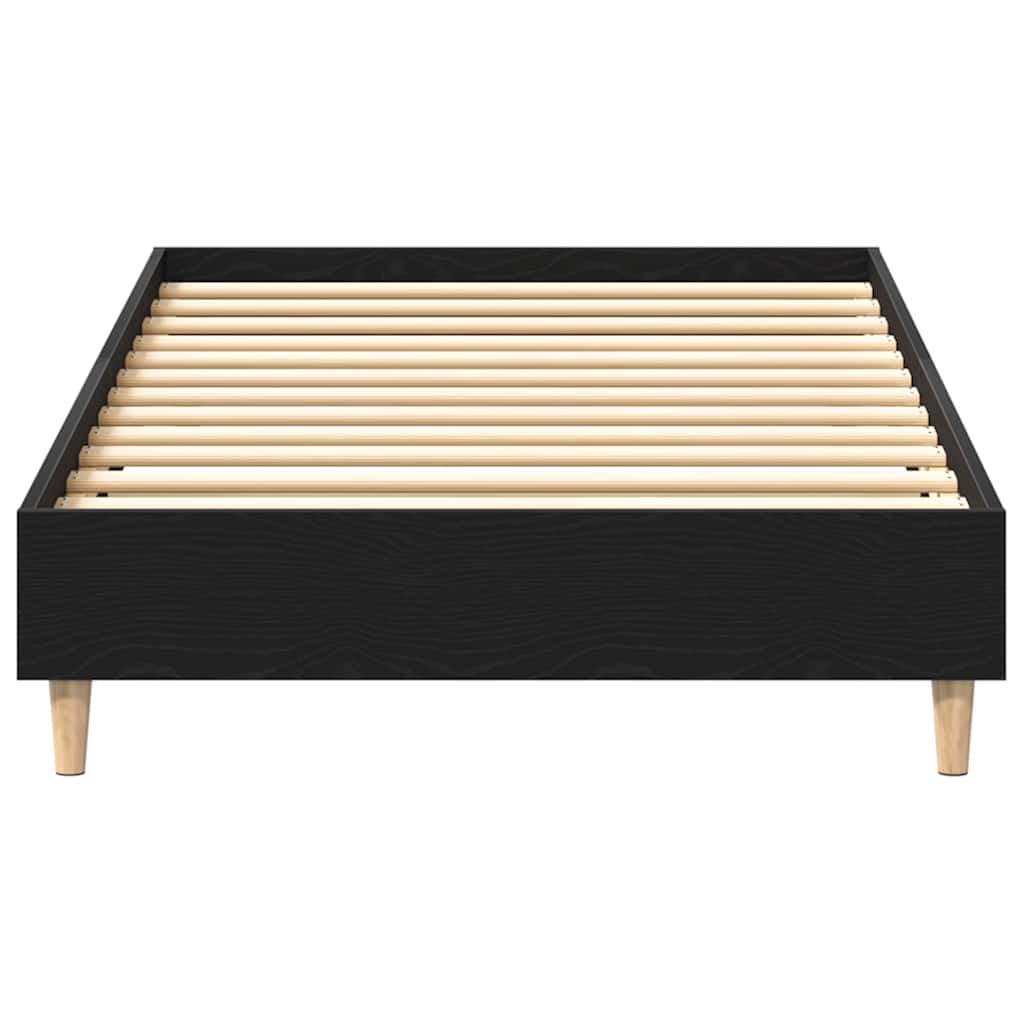vidaXL Bed Frame Black Oak 193 x 78 x 25 cm Engineered Wood 5