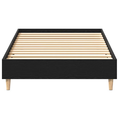 vidaXL Bed Frame Black Oak 193 x 78 x 25 cm Engineered Wood 5
