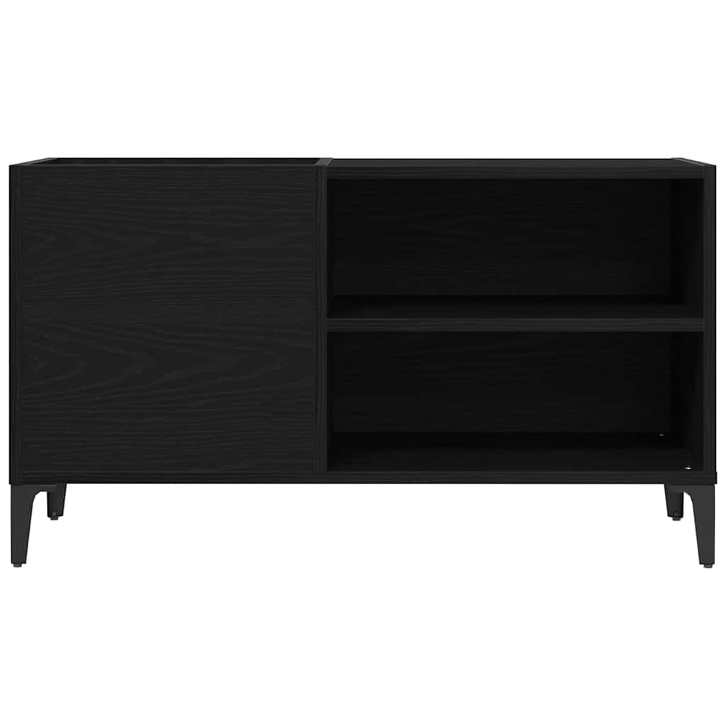 vidaXL Record Cabinet Black Oak 84.5 x 38 x 48 cm Engineered Wood 5