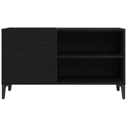 vidaXL Record Cabinet Black Oak 84.5 x 38 x 48 cm Engineered Wood 5