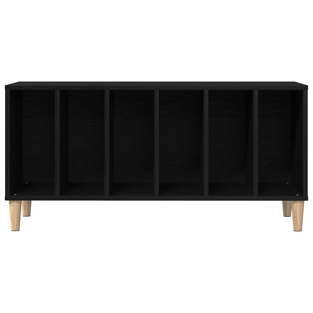 vidaXL Record Cabinet Black Oak 100 x 38 x 48 cm Engineered Wood 6