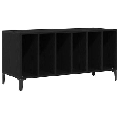 vidaXL Record Cabinet Black Oak 100 x 38 x 48 cm Engineered Wood 2