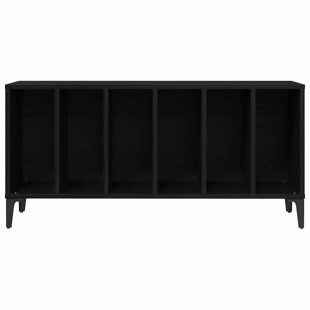 vidaXL Record Cabinet Black Oak 100 x 38 x 48 cm Engineered Wood 5