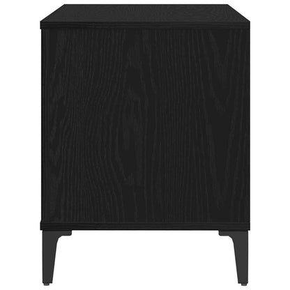 vidaXL Record Cabinet Black Oak 100 x 38 x 48 cm Engineered Wood 6