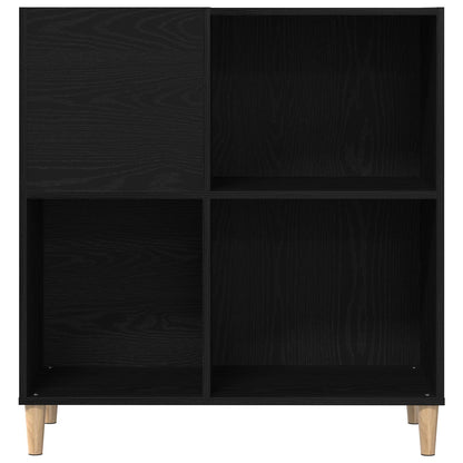 vidaXL Record Cabinet Black Oak 84.5 x 38 x 89 cm Engineered Wood 5