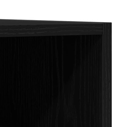 vidaXL Record Cabinet Black Oak 84.5 x 38 x 89 cm Engineered Wood 6
