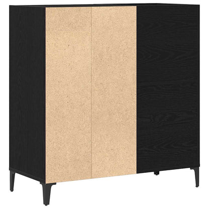 vidaXL Record Cabinet Black Oak 84.5 x 38 x 89 cm Engineered Wood 4