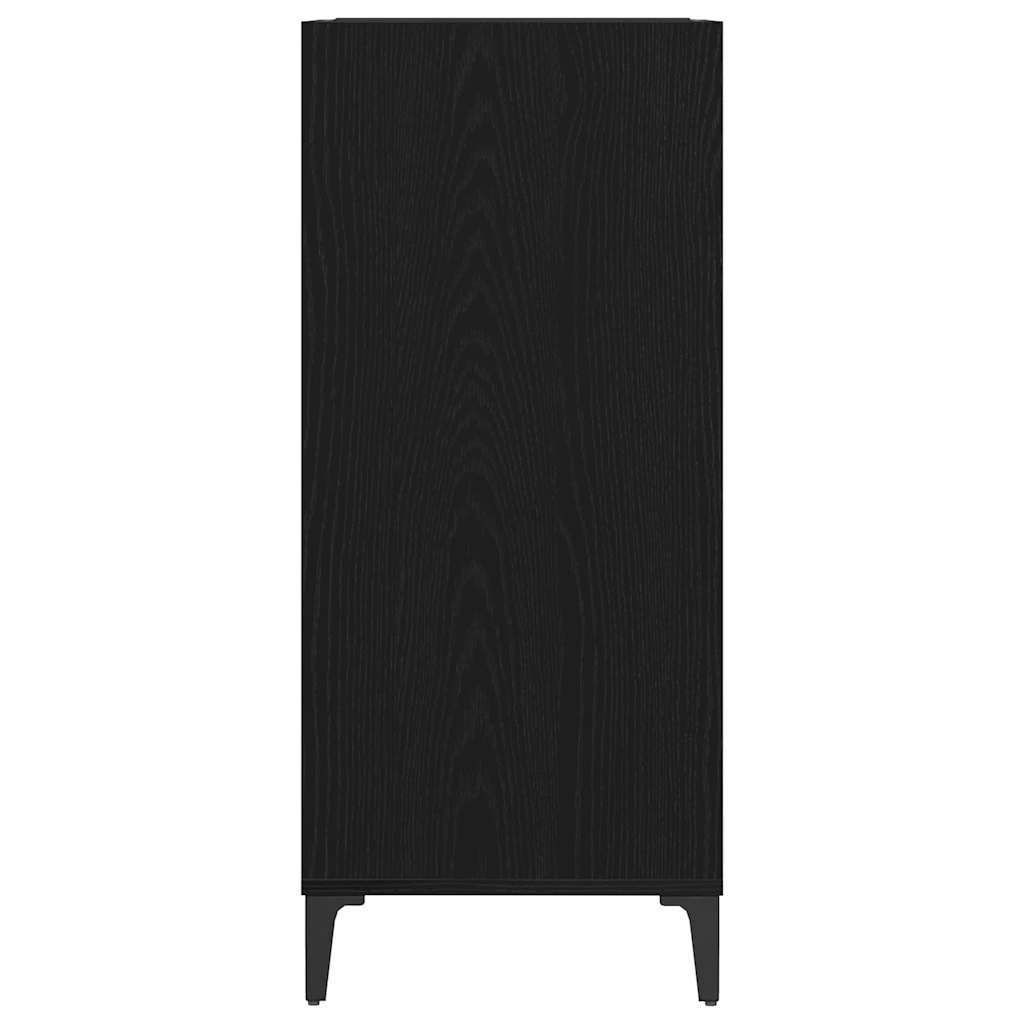 vidaXL Record Cabinet Black Oak 84.5 x 38 x 89 cm Engineered Wood 5