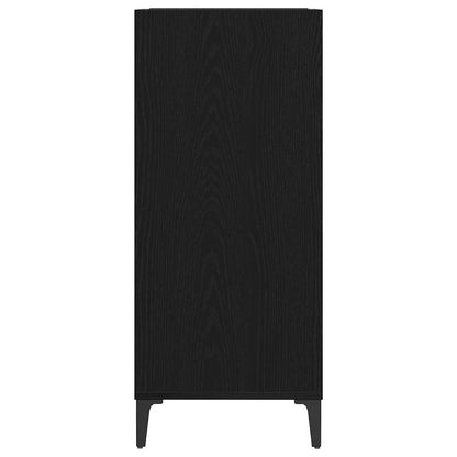 vidaXL Record Cabinet Black Oak 84.5 x 38 x 89 cm Engineered Wood 5