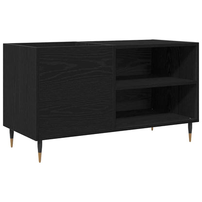 vidaXL Record Cabinet Black Oak 85 x 38 x 48 cm Engineered Wood 2