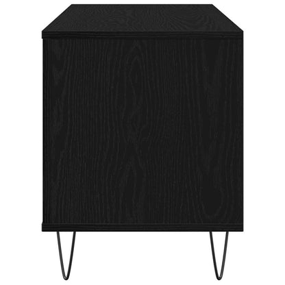 vidaXL Record Cabinet Black Oak 100 x 38 x 48 cm Engineered Wood 5