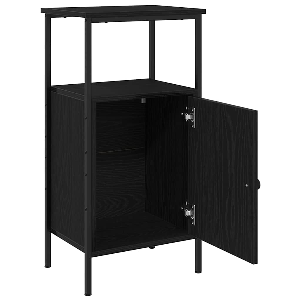 vidaXL Bedside Cabinet 2 pcs Black Oak 41 x 31 x 80 cm Engineered Wood 2