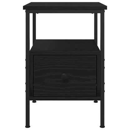 vidaXL Bedside Cabinet 2 pcs Black Oak 34 x 36 x 50 cm Engineered Wood 4