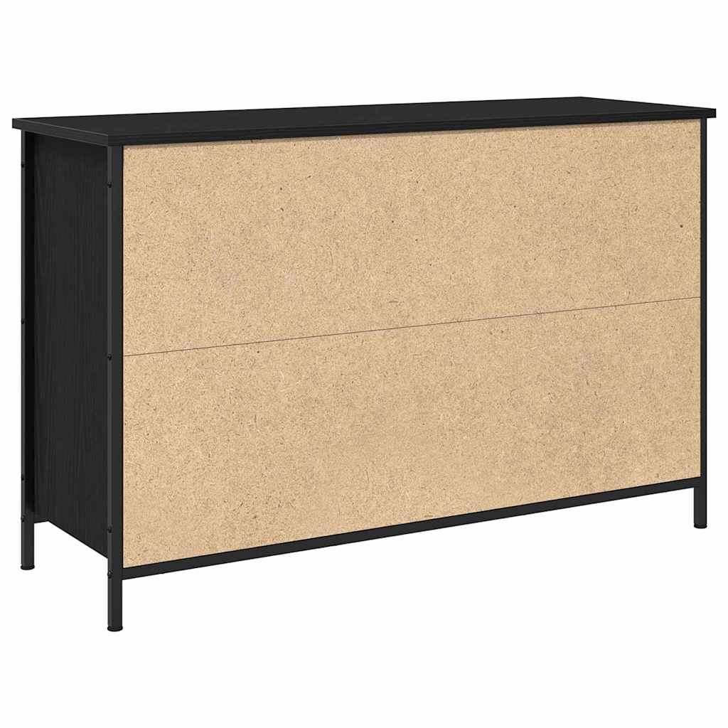 vidaXL TV Cabinet Set 101 x 35 x 65 cm Black Oak Engineered Wood 5