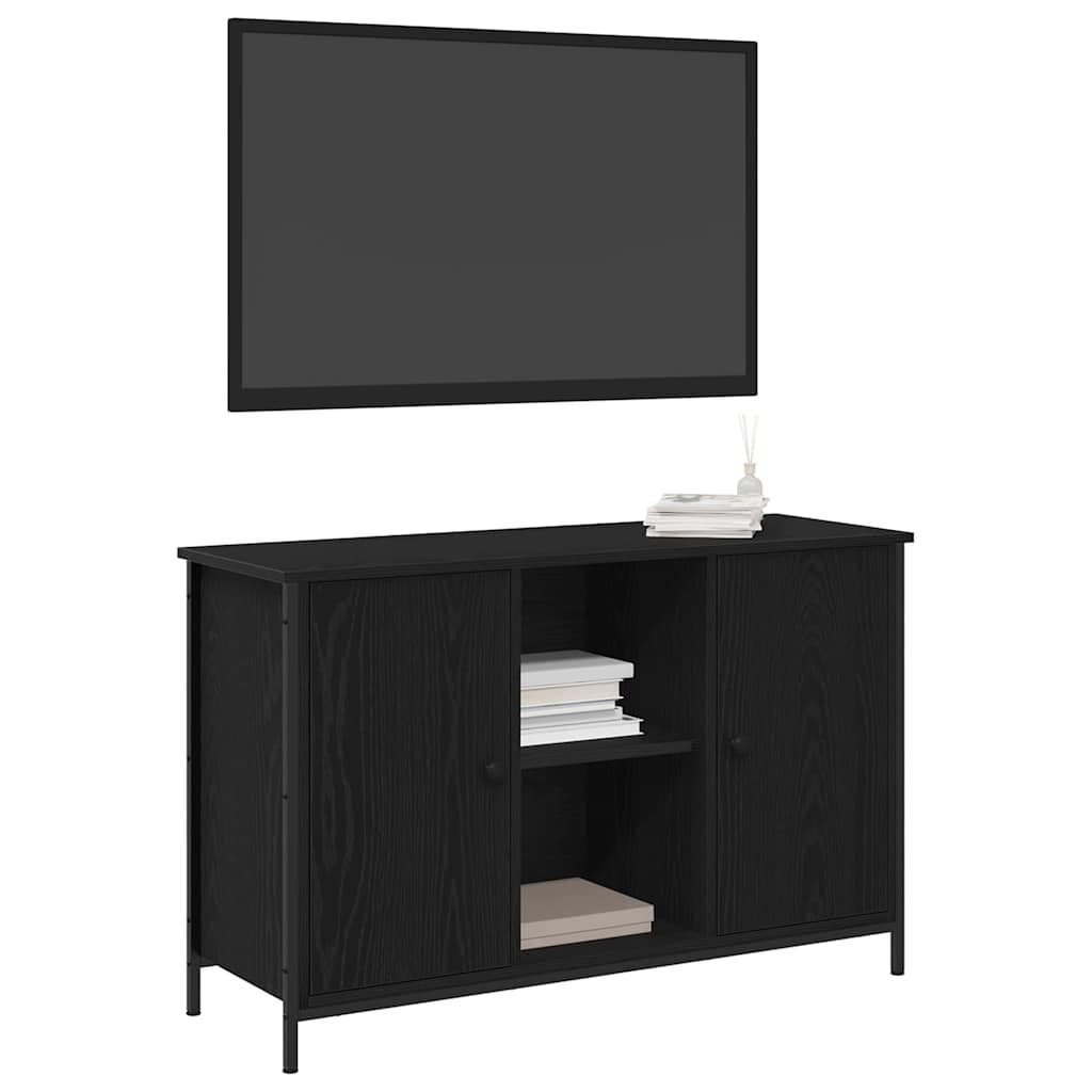 vidaXL TV Cabinet Set 101 x 35 x 65 cm Black Oak Engineered Wood 2