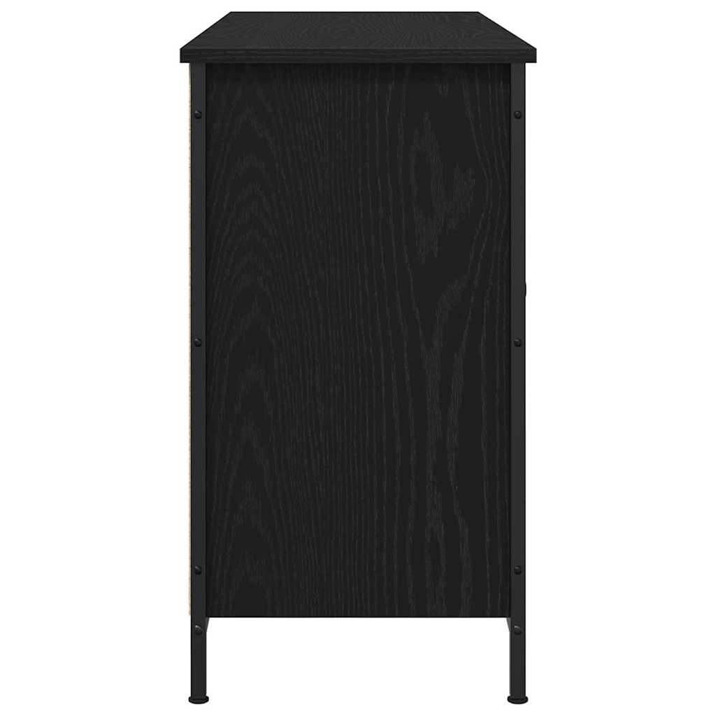 vidaXL TV Cabinet Set 101 x 35 x 65 cm Black Oak Engineered Wood 4