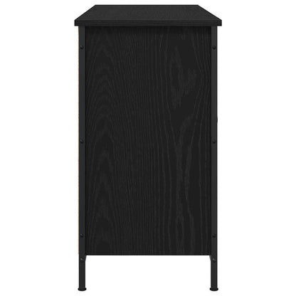 vidaXL TV Cabinet Set 101 x 35 x 65 cm Black Oak Engineered Wood 4