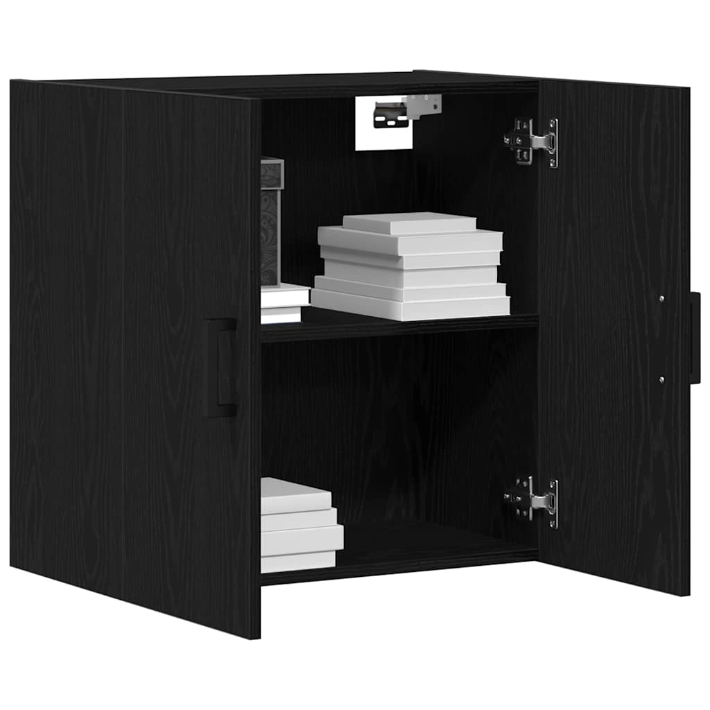 vidaXL Wall-mounted Cabinet 60 x 31 x 60 cm Engineered Wood Black Oak 3