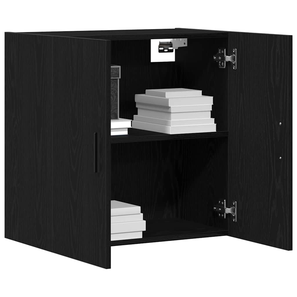 vidaXL Wall-mounted Cabinet 60 x 31 x 60 cm Engineered Wood Black Oak 3