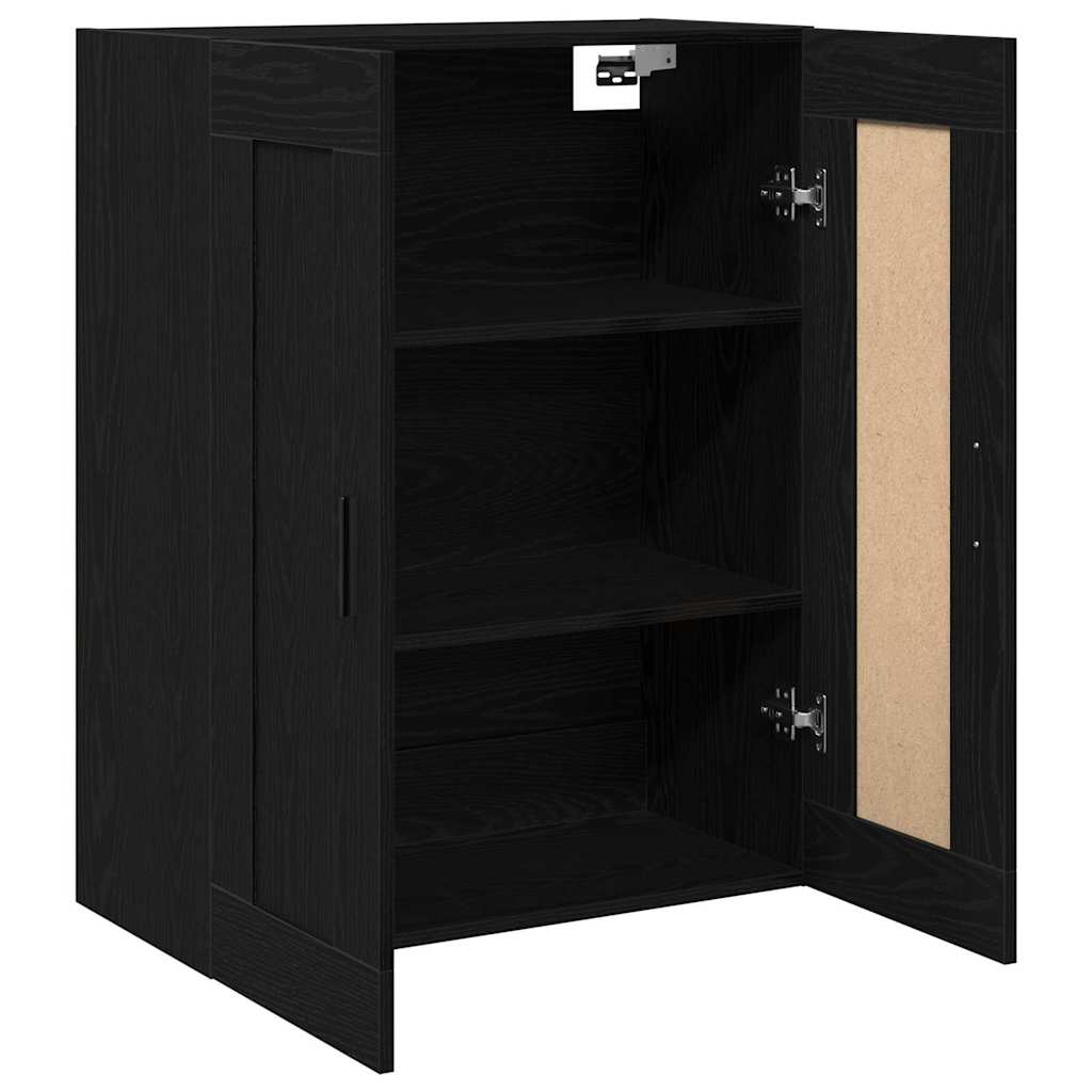 vidaXL Wall-mounted Cabinet Black Oak 69.5 x 34 x 90 cm 1