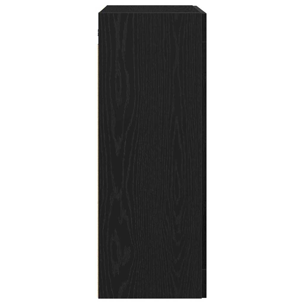 vidaXL Wall-mounted Cabinet Black Oak 69.5 x 34 x 90 cm 3