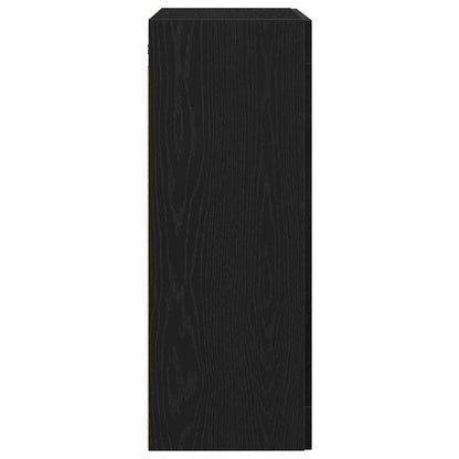 vidaXL Wall-mounted Cabinet Black Oak 69.5 x 34 x 90 cm 3