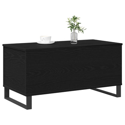 vidaXL Coffee Table Black Oak 90 x 44.5 x 45 cm Engineered Wood 2