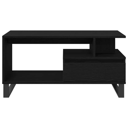 vidaXL Coffee Table Black Oak 90 x 49 x 45 cm Engineered Wood 6