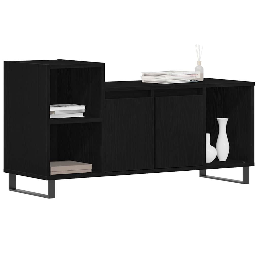 vidaXL TV Cabinet Set 100 x 35 x 55 cm Black Oak Engineered Wood 3