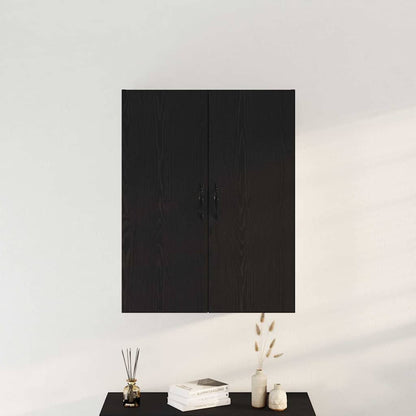 vidaXL Wall-mounted Cabinet Black Oak 69.5 x 34 x 180 cm 4