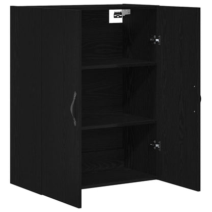 vidaXL Wall-mounted Cabinet Black Oak 69.5 x 34 x 180 cm 5