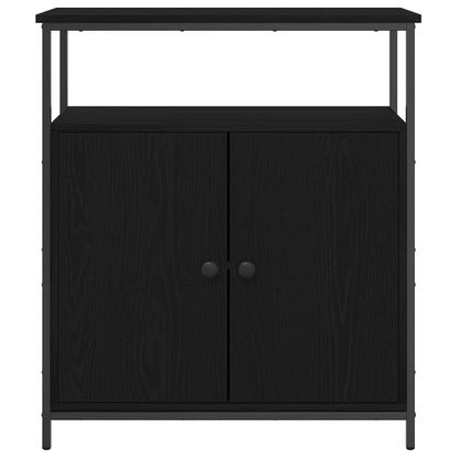 vidaXL Sideboard Black Oak 70 x 30 x 80 cm Engineered Wood 6