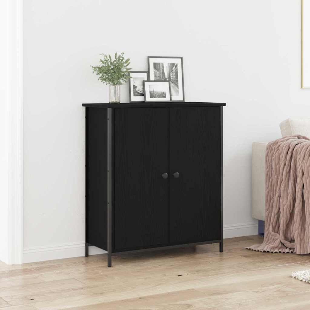 vidaXL Sideboard Black Oak 70 x 30 x 80 cm Engineered Wood 1