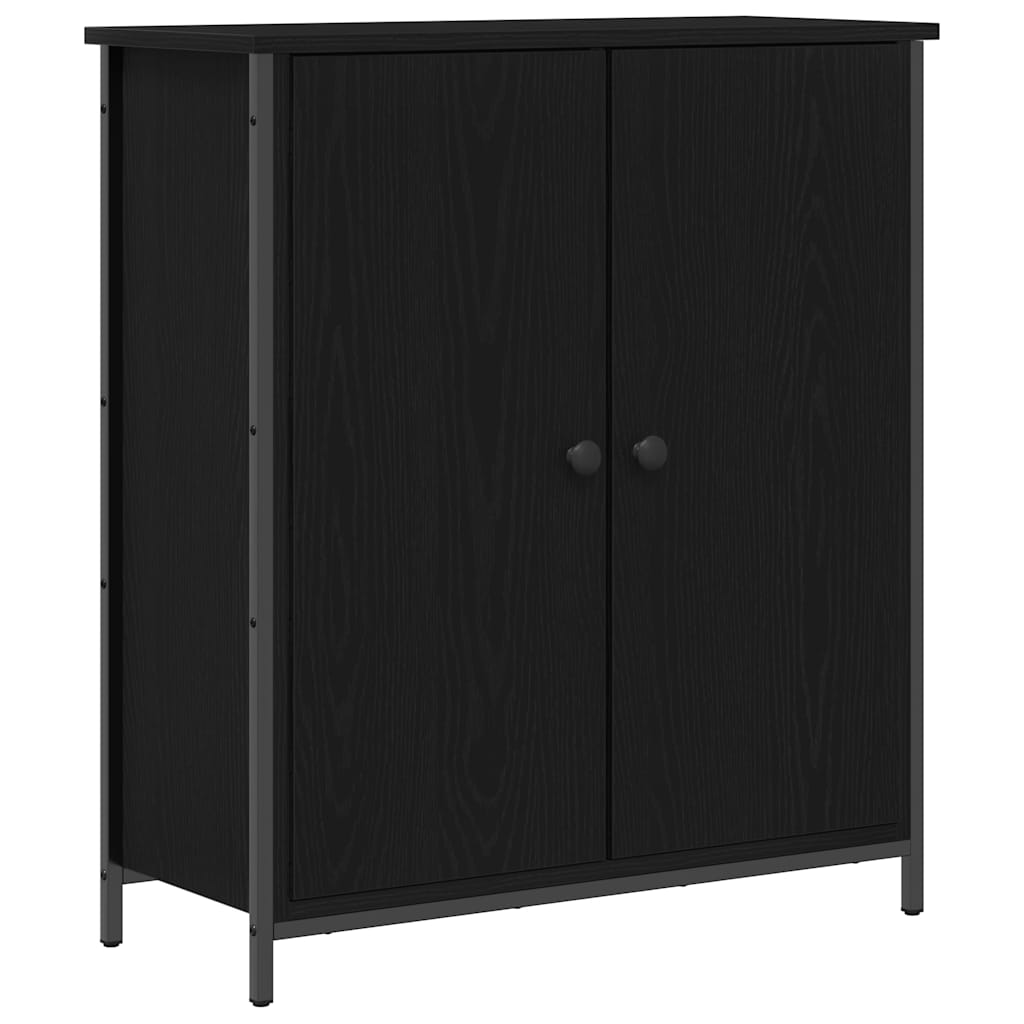 vidaXL Sideboard Black Oak 70 x 30 x 80 cm Engineered Wood 2