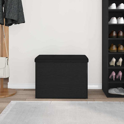 vidaXL Storage Bench Black oak 62 x 42 x 45 cm Engineered Wood 4