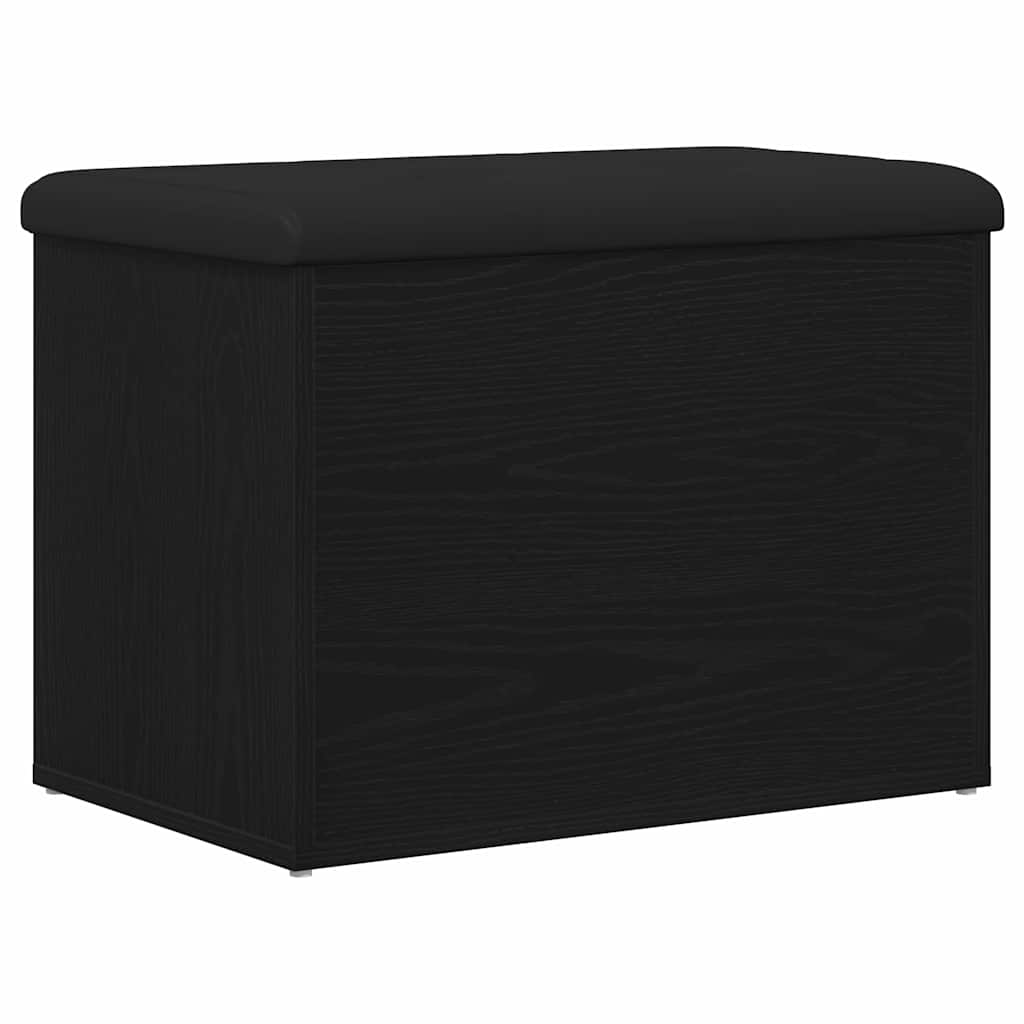 vidaXL Storage Bench Black oak 62 x 42 x 45 cm Engineered Wood 2