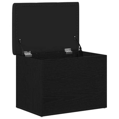 vidaXL Storage Bench Black oak 62 x 42 x 45 cm Engineered Wood 5