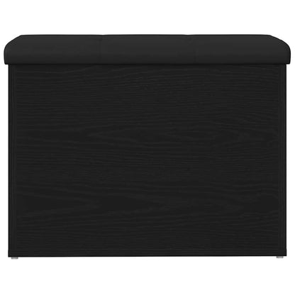 vidaXL Storage Bench Black oak 62 x 42 x 45 cm Engineered Wood 6
