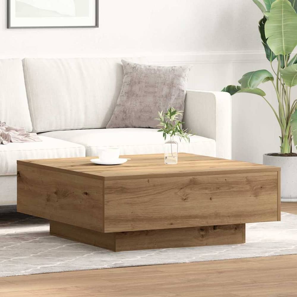 Coffee Table 80x80x31 cm Engineered Wood Artisan oak