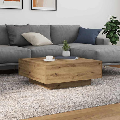 vidaXL Coffee Table with LED Lights 80x80x31 cm